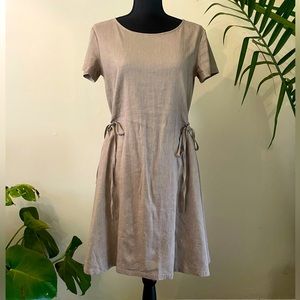Theory Neutral Linen Dress | Size 2
